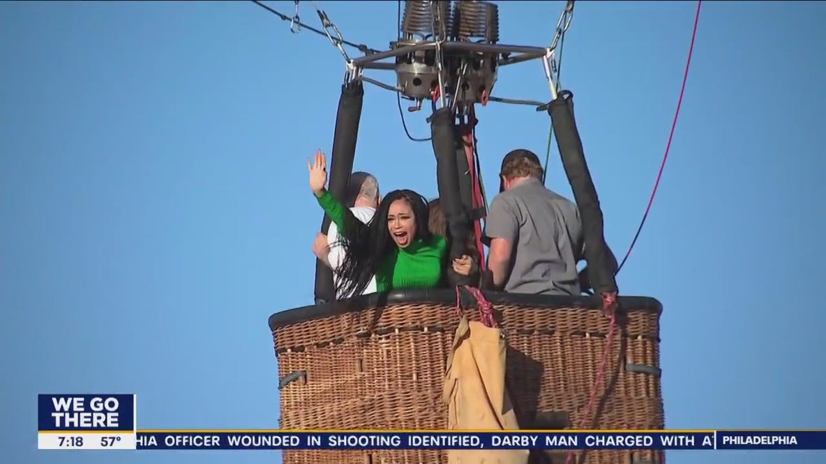 Alex & Mike ride a hot air balloon in Arizona